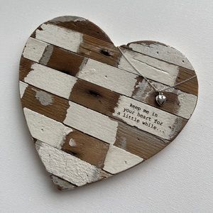 Sterling Silver Puffy Heart Pendant Necklace NEW